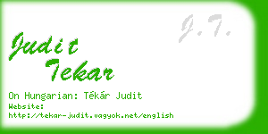 judit tekar business card