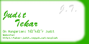 judit tekar business card